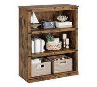 Garvee Estantería De 5 Niveles Estilo Rústico para Oficina y Hogar - Librero De Madera Robusto y Abierto - Ideal para Libros Pesados y Organización - Disponible En Gris, Vintage o Cerezo