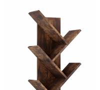 Garvee Estantería de Libros Tipo árbol de 8 Niveles - Librero Alto de Madera con Almacenamiento - Diseño Compacto y Moderno - Organizador de Esquina para Sala, Dormitorio u Oficina en casa - Color