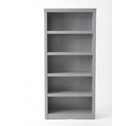 Garvee Estantería De Oficina 5 Niveles - Estilo Granja Moderna - Estantes Ajustables, Mecanismo Antivuelco - Organizador Abierto para Sala, Oficina o Estudio - Color Negro Embosado, Tamaño W800