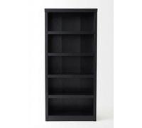 Garvee Estantería De Oficina 5 Niveles - Estilo Granja Moderna - Estantes Ajustables, Mecanismo Antivuelco - Organizador Abierto para Sala, Oficina o Estudio - Color Negro Embosado, Tamaño W800