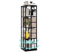 Garvee Estantería Giratoria De 4 Niveles, Torre Giratoria 360°, Estante Independiente con Rieles para Sala, Dormitorio, Estudio, Apartamento (40x40x137 Cm)