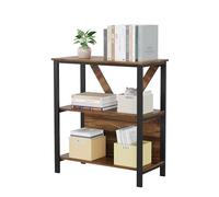 Garvee Estantería Industrial con Luz LED Ajustable - Librero Bajo con Estantes Abiertos y Estructura Metálica - Ideal para Oficina, Sala o Dormitorio - Color Gris