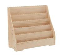 Garvee estantería para Libros Infantil de Suelo, 5 Niveles, Organizador para Cuentos y Material de Lectura para casa, Mueble bajo Que Ahorra Espacio, fácil Montaje, 79 x 70 x 32 cm, Acabado Madera