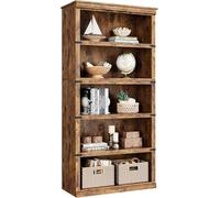 Garvee estanteria Rústica para Hogar, Ahorra Espacio, para Libros y Objetos Pequeños, Uso Interior Salón Dormitorio, 80×32×171 cm, Marrón Retro