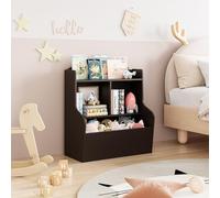 Garvee Estantería y organizador de juguetes para niños de 3 niveles con cubos, estante de almacenamiento con múltiples compartimentos para juguetes y libros, ideal para sala de juegos, dormitorio