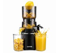 Garvee Extractor de Jugo Lento 250W, Exprimidor Eléctrico en Frío, Negro