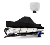 Garvee - Funda para barco, consola central, Oxford 600D, impermeable, resistente a los rayos UV, con correas cortavientos, adecuada para carcasa V/Tri/Bass, para remolques, protección para todas las