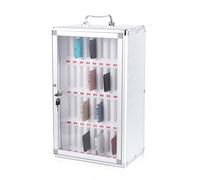 Garvee Gabinete Organizador de teléfonos móviles - Aluminio con Cerradura - Montaje en Pared, Seguro para Oficina, Aula y Gimnasio - 36 Compartimentos - Modelo SY606-36 36位手机保管箱