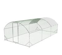 Garvee Gallinero de metal, 200 x 300 x 400 cm, grande con cubierta, techo de cúpula con cerradura de seguridad, jaula de conejo y pato al aire libre para patio trasero, granja, yar