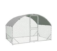 Garvee Gallinero Exterior Grande de Metal 3x2x2m, Jaula para Aves con Estructura de Acero Galvanizado Reforzado de 0.8mm, Recinto de Corral con Cubierta Impermeable y Anti-UV, Doble Puerta con Cierre