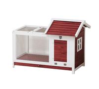 Garvee Garvee Moderno Conejo Jaula Interior y Exterior con rampa y Ruedas, Bandeja sin Fugas, caseta para Conejos y cobayas, 1 Paquete de Madera de Abeto