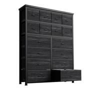 Garvee Gran Capacidad de almacenaje - Cómoda Alta de 16 cajones para Dormitorio - Estructura metálica con Superficie de Madera Resistente - Ideal para Ropa, Juguetes o Accesorios en Dormitorio,