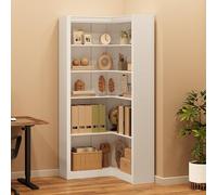 Garvee Gran Capacidad De Almacenaje - Estantería Esquinera En l De 5 Niveles para Oficina y Hogar - Estilo Rústico, Resistente y Decorativa - Altura 182 cm - Espacio Abierto para Libros y Decoración