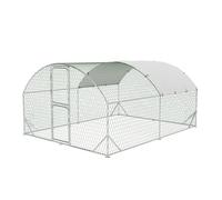 Garvee Gran gallinero de metal - Recinto extensionero seguro con doble puerta - Techo de cúpula, lona impermeable Anti-UV - Ideal para gallinas, patos, gansos, conejos - para jardín o granja