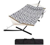 Garvee Hamaca De Exterior Resistente para 2 Personas con Soporte Metálico De 3,6 m - Capacidad De 203 kg - Acolchada y Antidesgarro - Portátil para Jardín, Patio o Playa