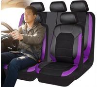 Garvee Juego completo de fundas de asiento de coche, ajuste universal, transpirables, con fundas para reposacabezas, compatibles con bolsa de aire, lavables y fáciles de instalar para coches, SUV