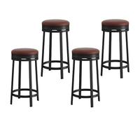 Garvee Juego de 4 Taburetes de Bar, Estables y Prácticos, para Barra Cocina, Salón y Bar, 37×37×62 cm, Color Marrón