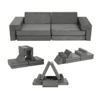 Garvee Juego De Sofá Modular De Espuma De Alta Densidad para Niños - Sofá Seccional De 8 Piezas para Niños y Niñas - Sofá Convertible con Fundas Extraíbles, Ideal para Sala De Juegos o Dormitorio