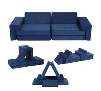 Garvee Juego De Sofá Modular De Espuma De Alta Densidad para Niños - Sofá Seccional De 8 Piezas para Niños y Niñas - Sofá Convertible con Fundas Extraíbles, Ideal para Sala De Juegos o Dormitorio