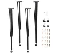 Garvee Kit de 4 Patas cilíndricas Negras, 28 Pulgadas (71,12 Cm), Capacidad de Carga 544 Kg, Patas Ajustables - Ideal para mesas/oficinas DIY