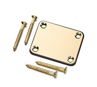 Garvee Kit de piezas de repuesto para guitarra, árbol de cuerda de rodillo de guitarra eléctrica, retenedor de cuerda, placa de cuello y placa de enchufe de conector cargado, dorado