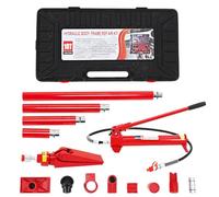 Garvee Kit Porta Power Hidráulico de Acero al Carbono para Reparación de Carrocerías y Chasis de Vehículos, Separador con Bomba Manual y Estuche para Taller Mecánico, Construcción, 10 Toneladas