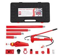 Garvee Kit Porta Power Hidráulico de Acero al Carbono para Reparación de Carrocerías y Chasis de Vehículos, Separador con Bomba Manual y Estuche para Taller Mecánico, Construcción, 12 Toneladas