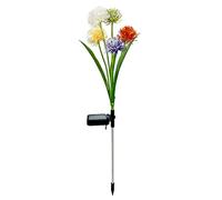 Garvee - Lámparas solares decorativas LED para jardín, flores de diente de león con 5 cabezas, iluminación automática, impermeable, IP65, ideal para pasarela, terraza, césped, paisaje, 1 paquete (5