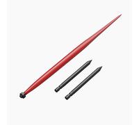 Garvee Lanza para Pacas de Heno 124,5 cm Pincho para Tractor de Acero 60SI2MN con Manguito Soldable Juego de 3 Piezas para Fardos Redondos y Cuadrados Capacidad 1360 kg Accesorio Agrícola Rojo