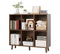Garvee Librería Abierta De 6 Cubos - Estantería Baja Moderna De Madera - Ideal para Oficina, Salón o Dormitorio Espacios Pequeños y Almacenaje Decorativo
