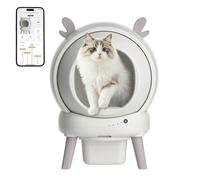Garvee Litiere - Gato autolimpiante (65 L, con sensores de Seguridad y Control por aplicación, Gran Cerrado para Gatos automáticos, Inodoro para Gatos múltiples, con Bolsas de residuos