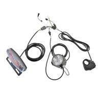 Garvee Luz LED de alta visibilidad para bicicleta eléctrica - Kit faro delantero y luz trasera con intermitentes integrados, interruptor incluido - Seguridad mejorada para patinete y VAE