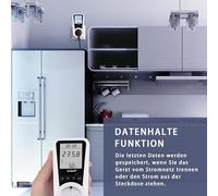 Garvee Medidor de energía ABS PMB05-EU con pantalla retroiluminada y 1 destornillador, paquete de 2, caja de color personalizada con LOGO - Moderno