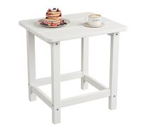 Garvee Mesa auxiliar cuadrada resistente a la intemperie para exteriores, mesa auxiliar de patio de 45 x 38 x 45 cm, para patio, piscina, porche delantero y uso en interiores, pieza de compañero