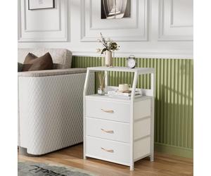 Garvee Mesa De Centro De 3 Cajones Que Ahorra Espacio - Mesa Auxiliar De Jardín De Estilo Rústico - 2 Estantes Abiertos - Estructura De Hierro Resistente Dormitorio y Sala De Estar