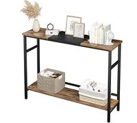 Garvee Mesa de Consola para Pasillo, Mueble Recibidor de Entrada, Mesa de Entrada con 1 Estante Ajustable, Montaje Fácil, para Sala de Estar y Pasillo, 100 x 23 x 80 cm