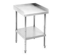 Garvee Mesa de Trabajo Acero Inoxidable 201 30,5 × 61 × 76 cm con Protector Fijo, Estante Inferior, Mesa Auxiliar Cocina BBQ Exterior