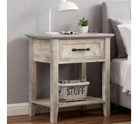 Garvee Mesitas De Noche, Fácil De Montar, Material MDF Duradero, Acabado Elegante y Diseño Funcional, 50×40×59 cm, para Dormitorio Gris-Una Pieza