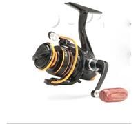 Garvee Mini carrete de pesca Spinning SU800 - Mango de madera reversible izquierda/derecha - Freno potente 5 kg - Ratio 5.2:1 - Uso de agua dulce y salada - Micro carrete compacto - Accesorio de pesca