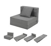 Garvee Moderno sofá cama individual plegable - Colchón futón de espuma viscoelástica y almohada - Convertible multifuncional y compacto - Funda lavable y portátil, ideal para sala de estar, dormitorio