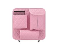 Garvee Organizador de asiento trasero de coche, bolsa colgante multibolsillos universal, cuero PU impermeable, portavasos, bolsa para botella, pañuelos, accesorio práctico de viaje, rosa