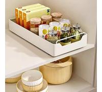Garvee Organizador Extraíble Para Armarios, Cajón Telescópico Extraíble Para Cocina, Estante Deslizante Extensible Sin Necesidad De Taladrar, Para Almacenamiento En La Cocina, Color Blanco.