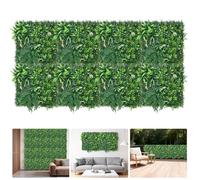Garvee Panneaux muraux de Verdure artificielle, feuillage Mixte réaliste - Protection UV, facile à Poser, pour Balcon ou clôture - Lot de 8 pièces, 50x50cm