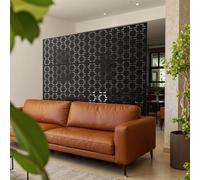 Garvee Pantalla De Privacidad Exterior De Metal 180x120 Cm - Panel Louvered Antioxidante y Autoportante - Divisor Decorativo Moderno De 3 Piezas para Jardín, Terraza y Balcón