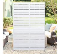Garvee Pantalla de Privacidad Exterior de Metal, Celosía 180x120 cm | Celosía de Lamas que Aporta Intimidad sin Bloquear la Luz ni la Ventilación. Perfecta para Jardín, Terraza y Balcón.