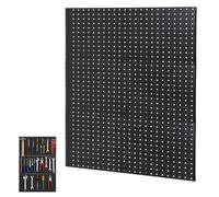 Garvee Pared de herramientas de metal, panel de pared perforada para almacenamiento de herramientas, para garajes, almacenamiento de herramientas y organización de oficina, chapa perforada versátil