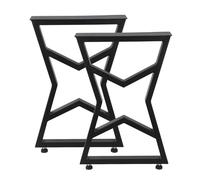 Garvee Patas De Mesa De Metal Industrial De Alta Resistencia - Soporte De Acero Negro para Comedor, Café, Escritorio, Banco, Mesas De Jardín, Muebles De Bricolaje, Diseño Rústico Moderno - Juego De 2