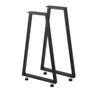 Garvee Patas De Mesa De Metal Industrial De Alta Resistencia - Soporte De Acero Negro para Comedor, Café, Escritorio, Banco, Mesas De Jardín, Muebles De Bricolaje, Diseño Rústico Moderno - Juego De 2