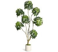 Garvee Planta Artificial Árbol de Hoja de Pato con Múltiples Tallos, Material PE, Decoración de Entrada para Hogar, 1 Unidad, 150 cm, Verde
