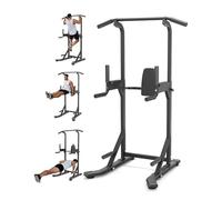 Garvee Power Tower 450LB de tracción y dips - Estación multifunción con pesas ajustable - Estructura de acero al carbono resistente - Ideal para pull-ups, dips, levantamiento de piernas en casa